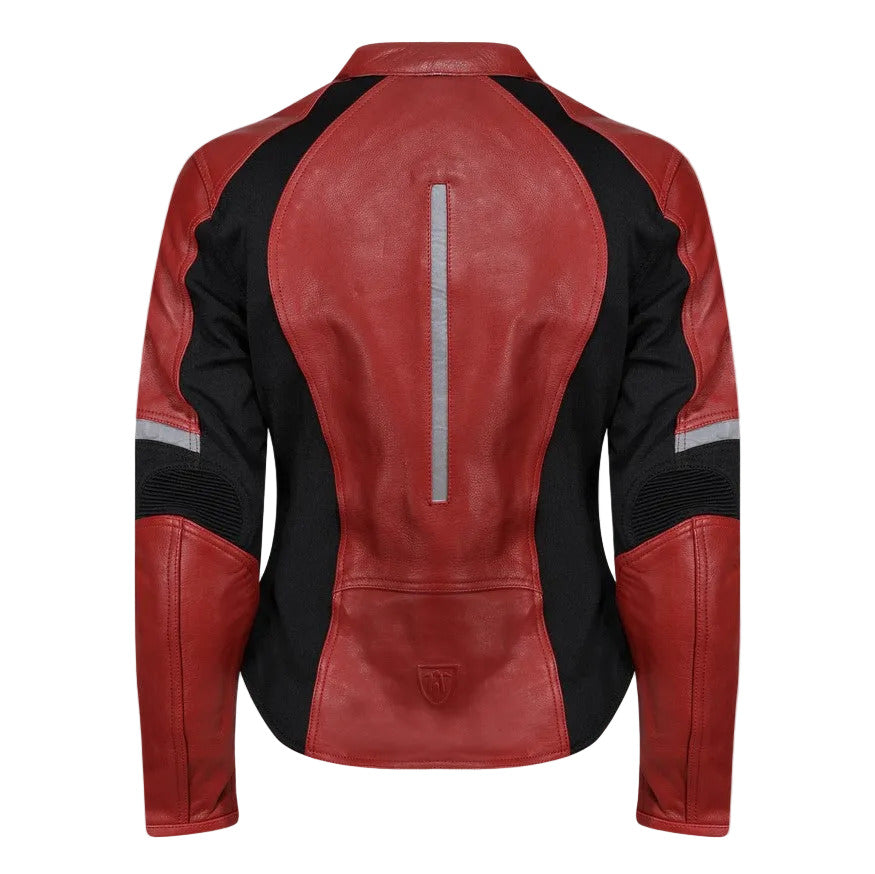 MotoGirl Fiona Womens Red Leather Jacket